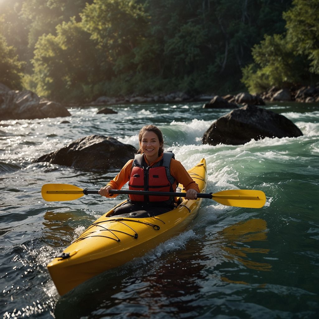 Kayaking expedition with excitement and discovery