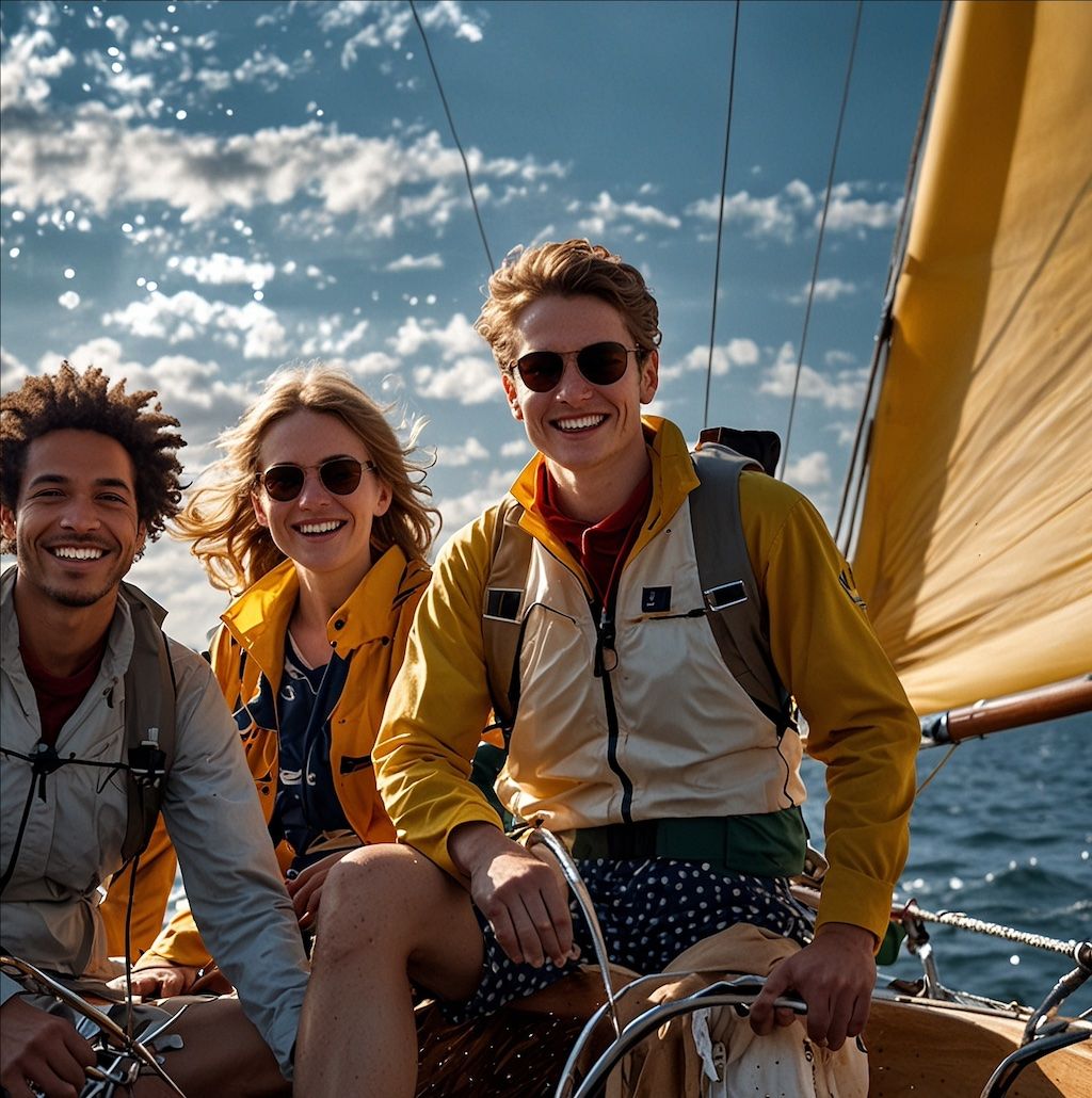 Groups enjoying sailing with joy and engagement