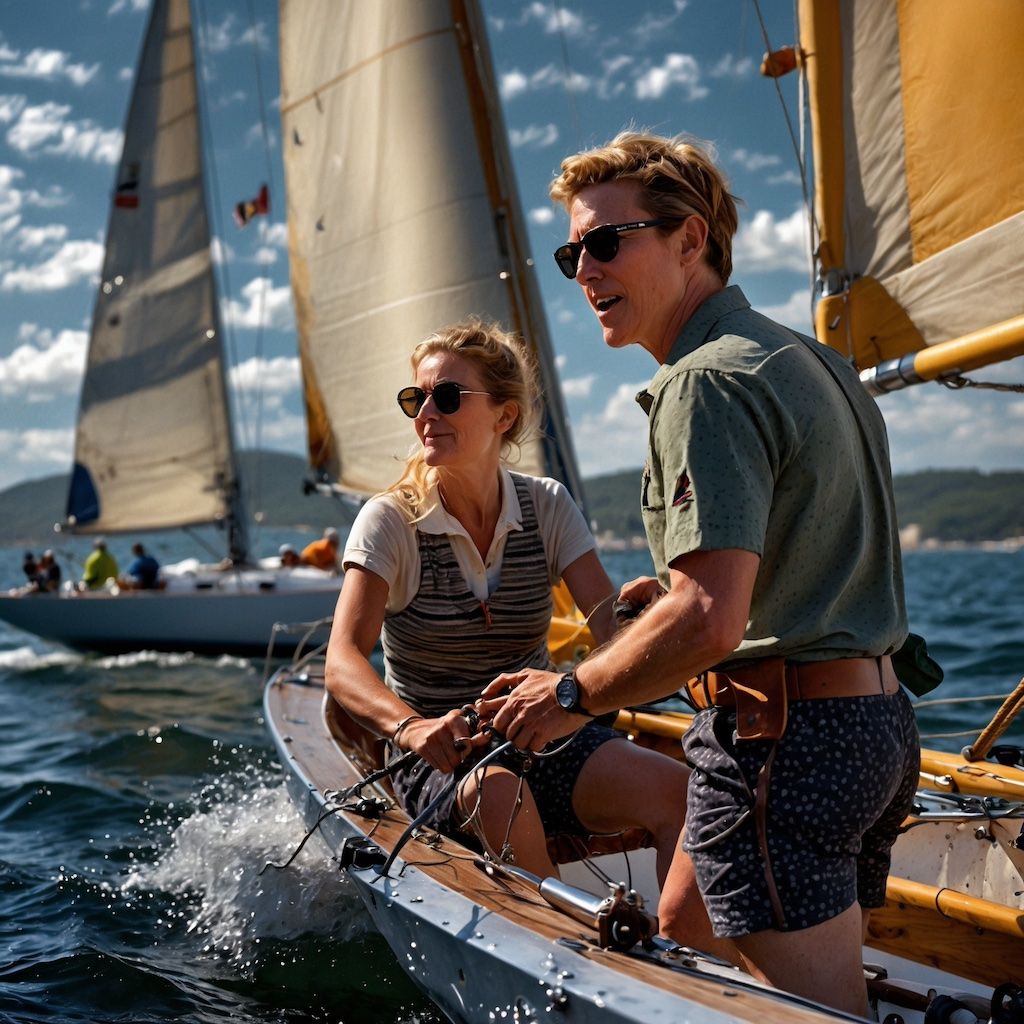 Private sailing lesson with focus and guidance