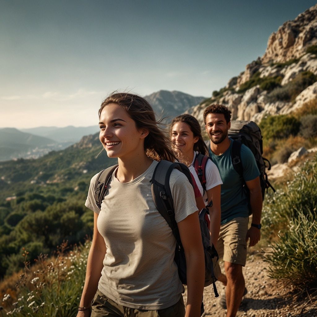 Hiking trip exploring new cultures and places