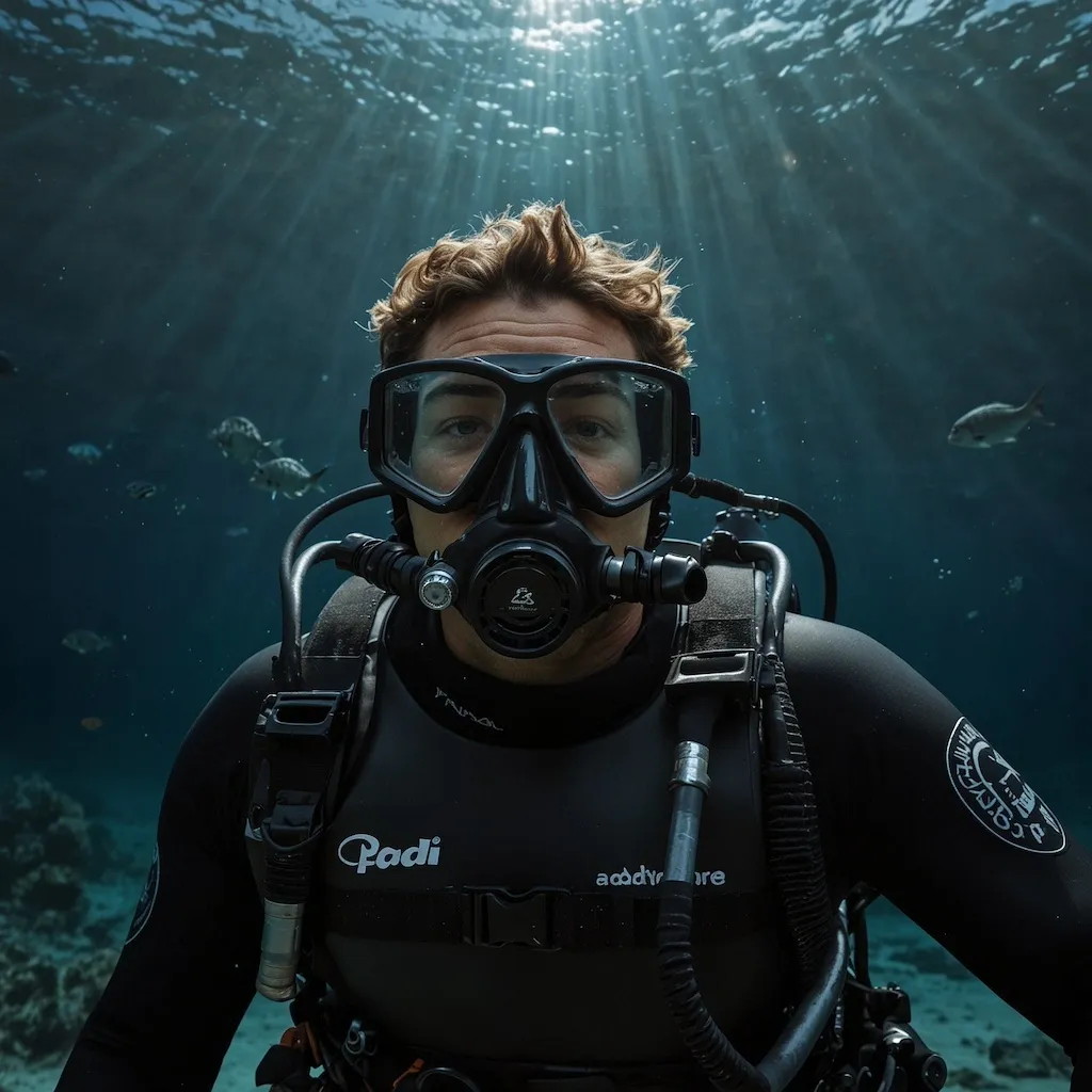 Advanced divers in a PADI Advanced Open Water Diver course, focused and excited