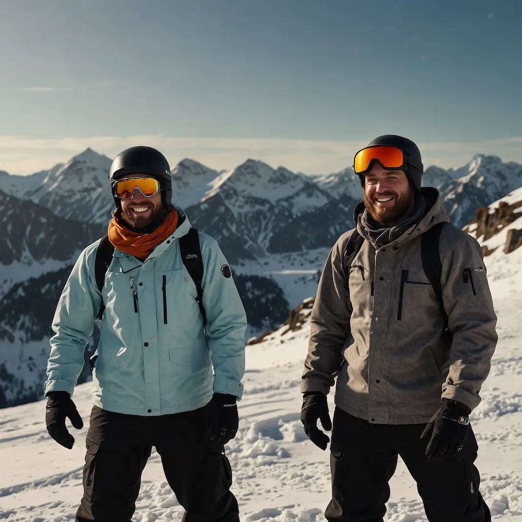 Guided snowboarding tour through breathtaking winter landscapes