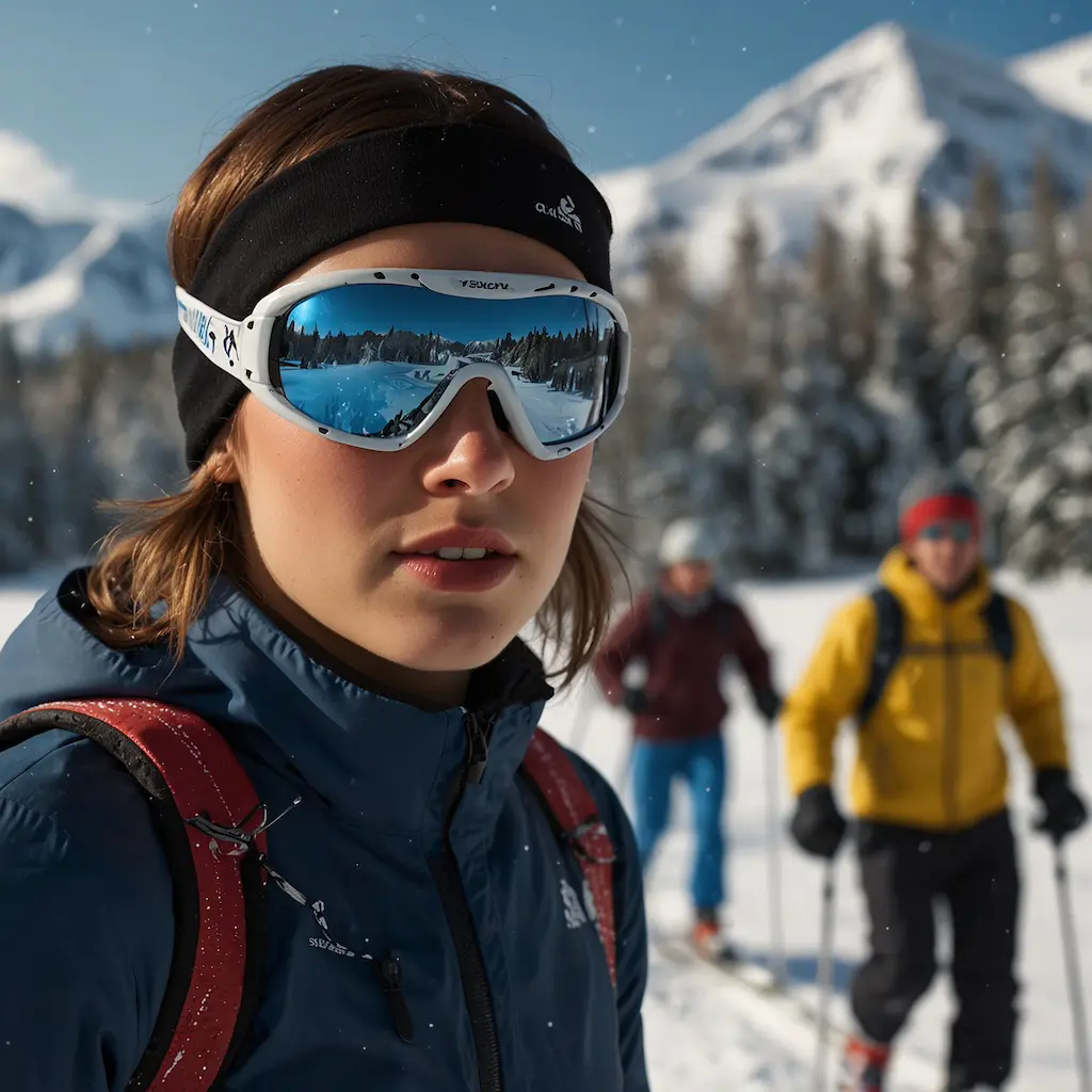Guided cross-country skiing tour through breathtaking winter landscapes