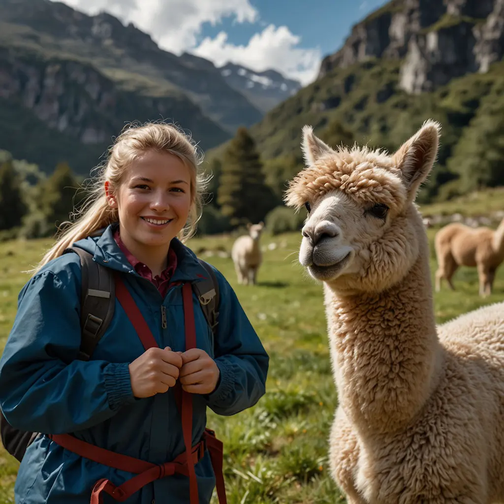 Alpaca trekking camp with camaraderie and excitement