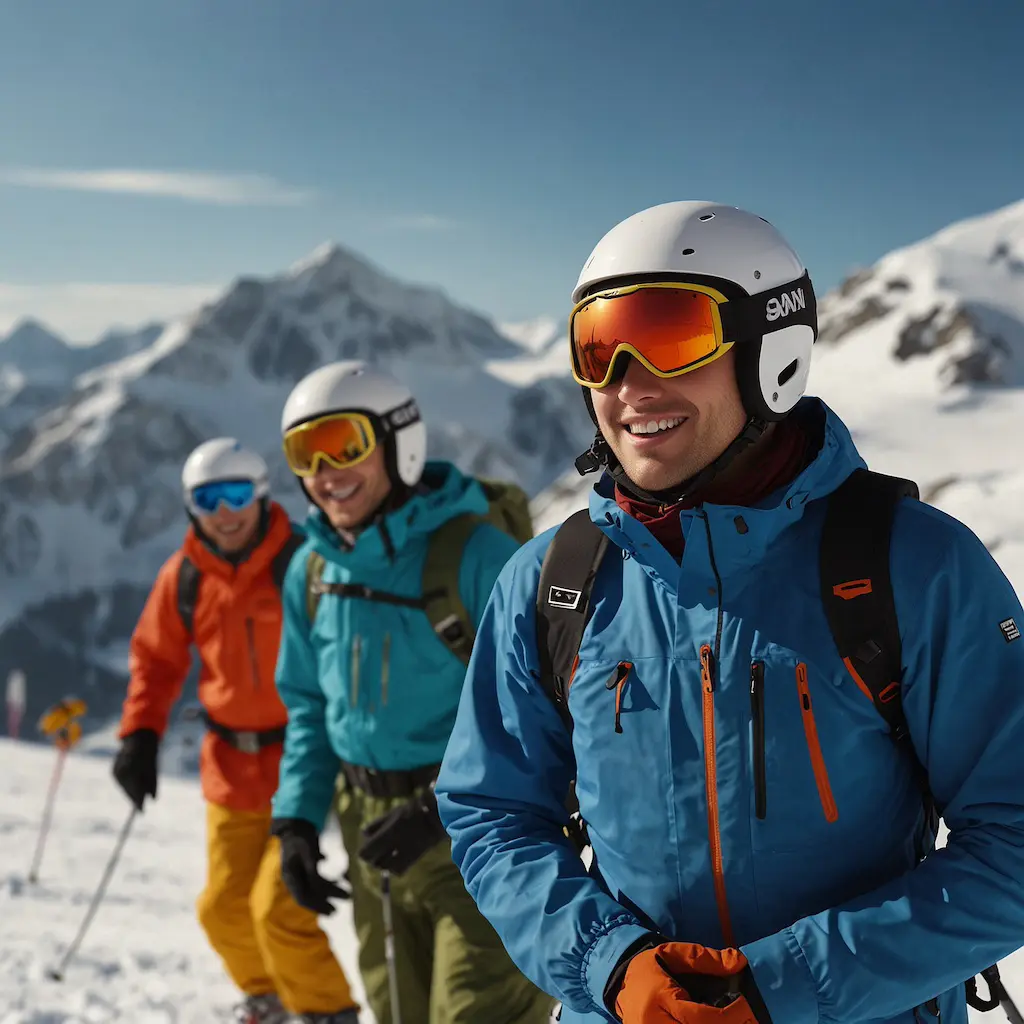 Guided skiing tour through breathtaking landscapes