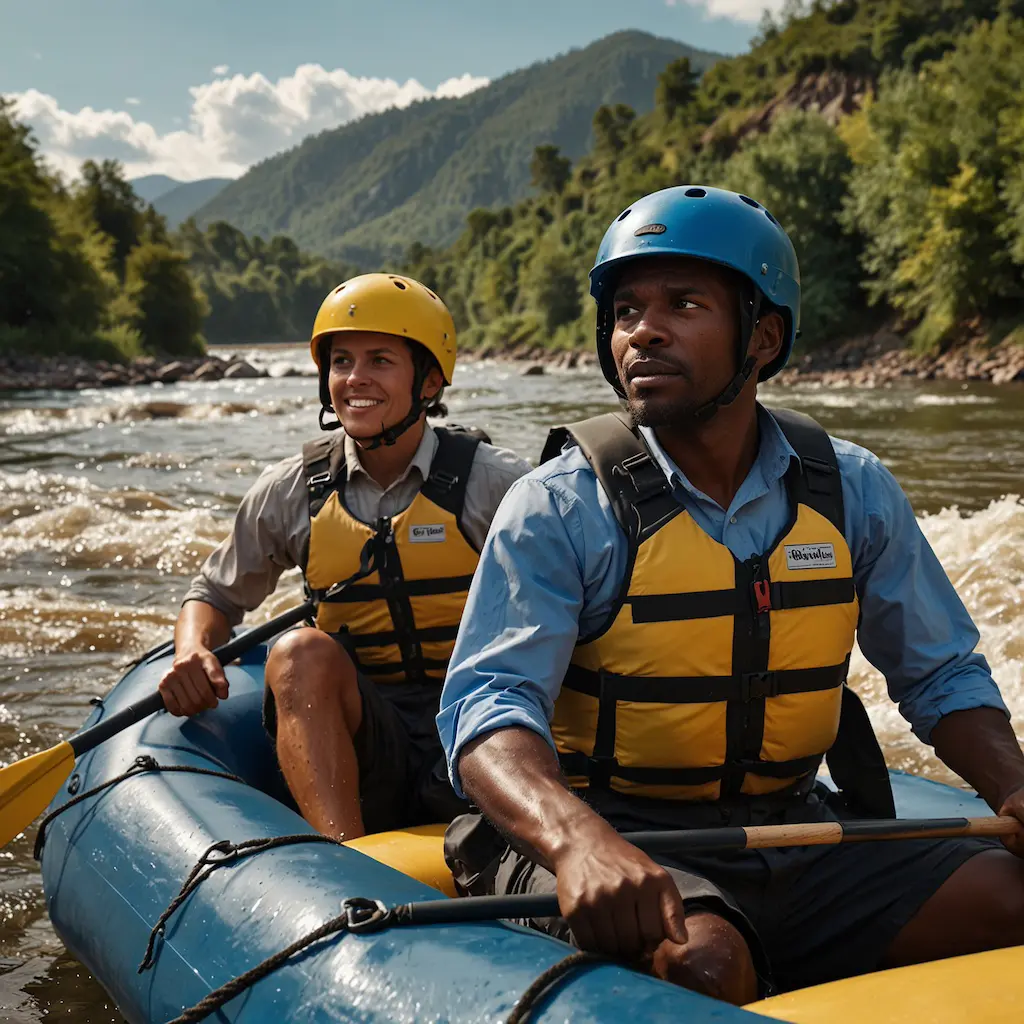 Guided rafting tour through breathtaking landscapes