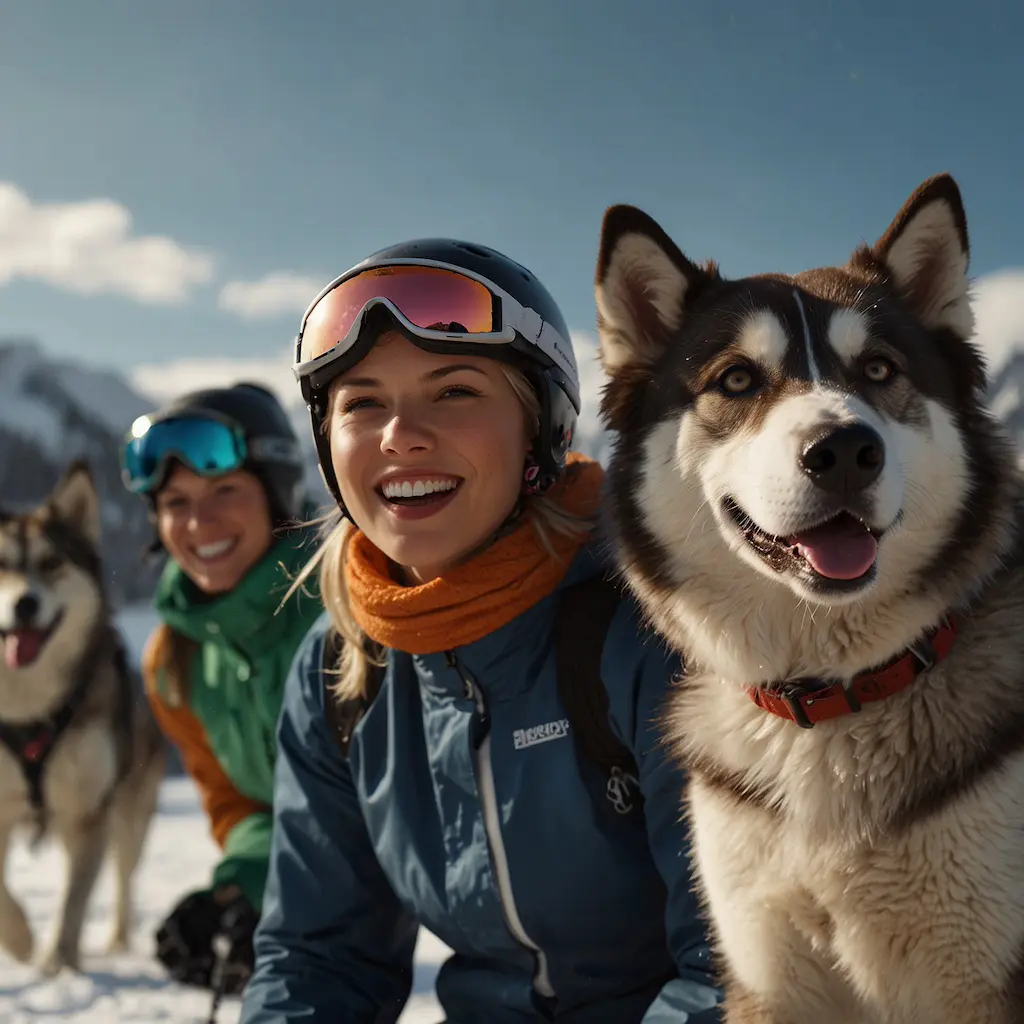 Group enjoying Husky sports with joy and concentration