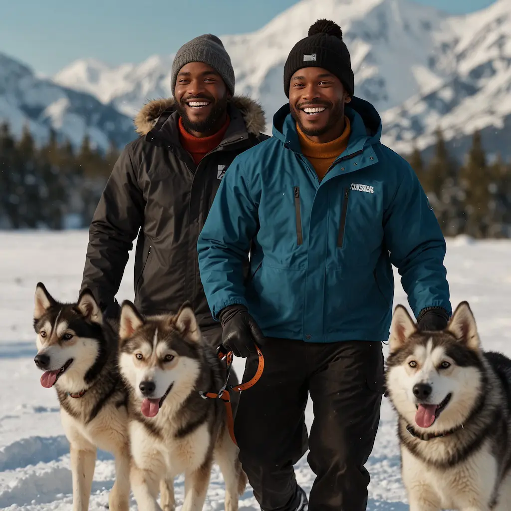 Couples enjoying Husky sports with joy and concentration