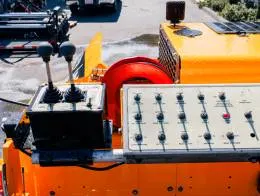 LeeBoy 8515B Asphalt_Pavers Close View of Left Operator Controls
