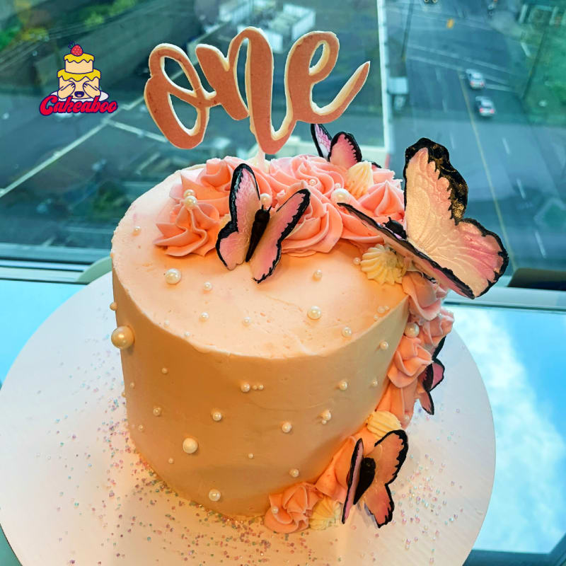 Elegant butterfly cake design - Custom butterfly cake in Vancouver by Cakeaboo