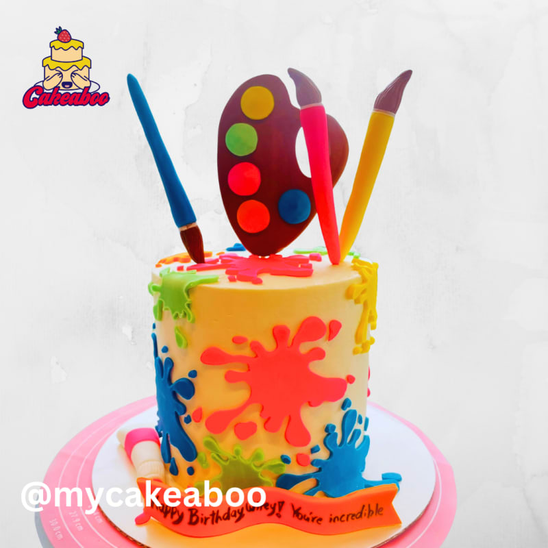 paint cake - Custom birthday cake in Vancouver by Cakeaboo
