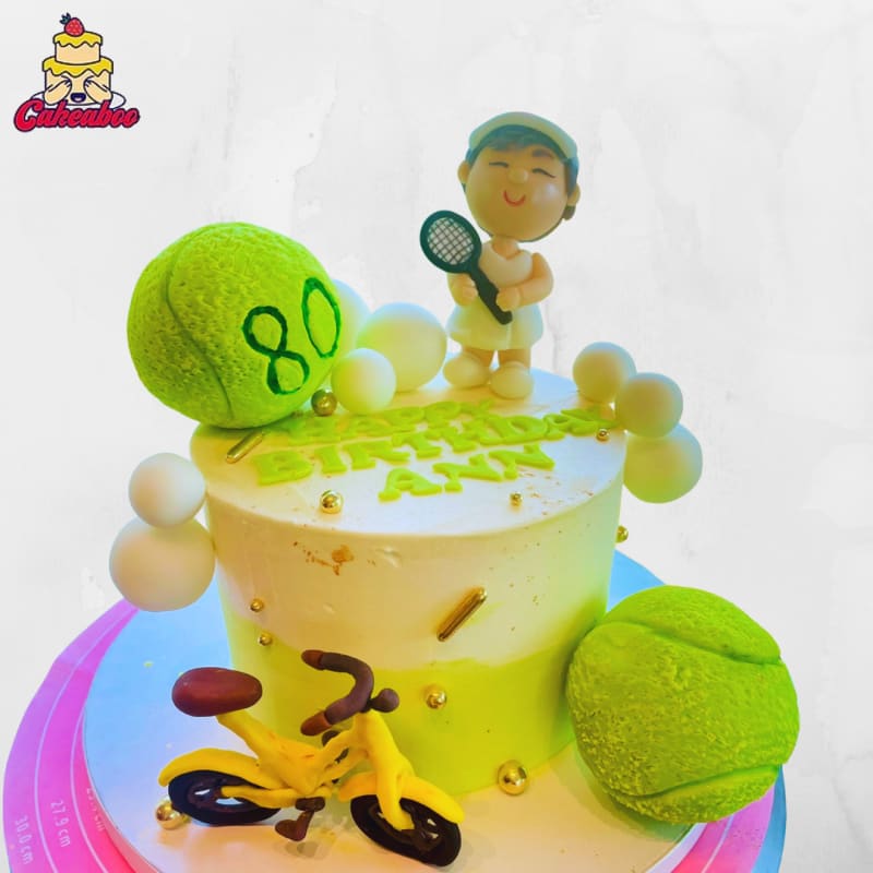 tennis custom cake - Custom birthday cake in Vancouver by Cakeaboo