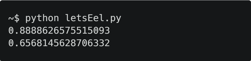 displaying two random number in the terminal that got from js