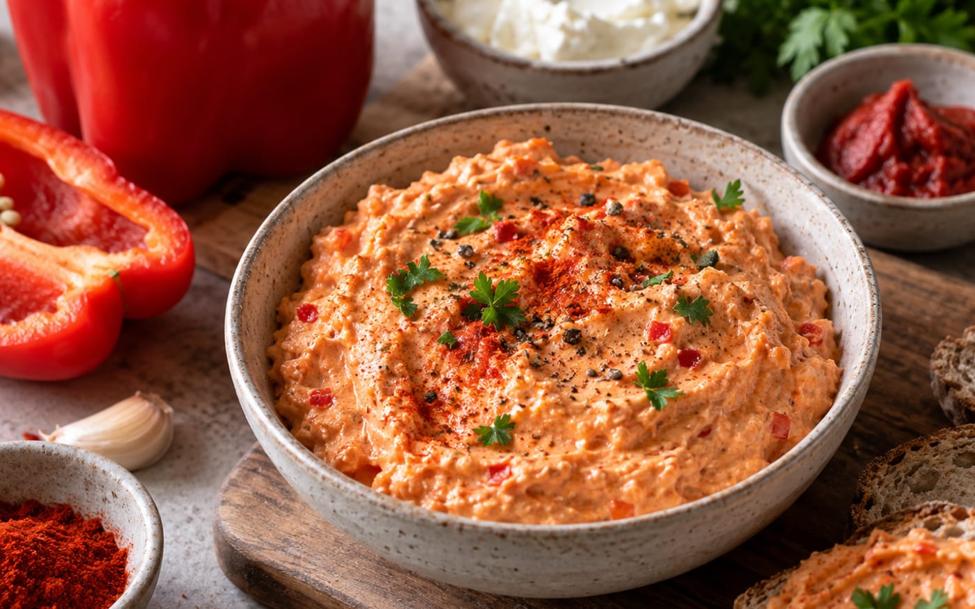 Paprika-Frischkäse-Aufstrich