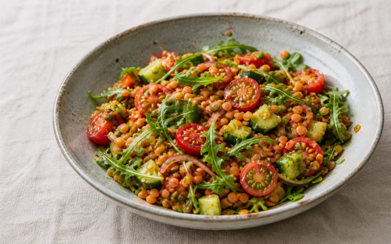 Mediterraner Linsensalat