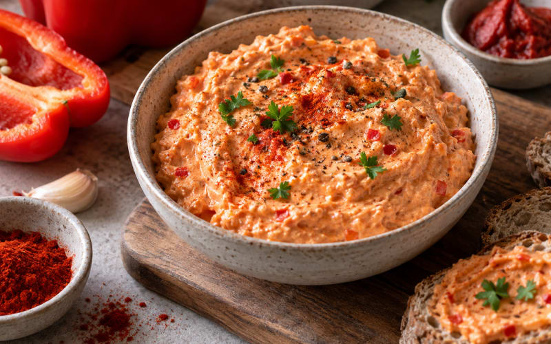 Paprika-Frischkäse-Aufstrich