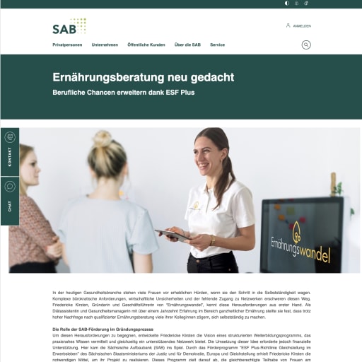 Ernährungsberatung neu gedacht - berufliche Chancen erweitern dank ESF Plus