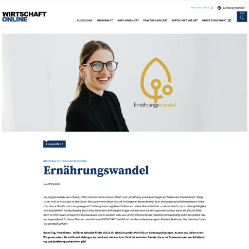 IHK WIRTSCHAFT ONLINE Interview mit Friedericke Kirsten