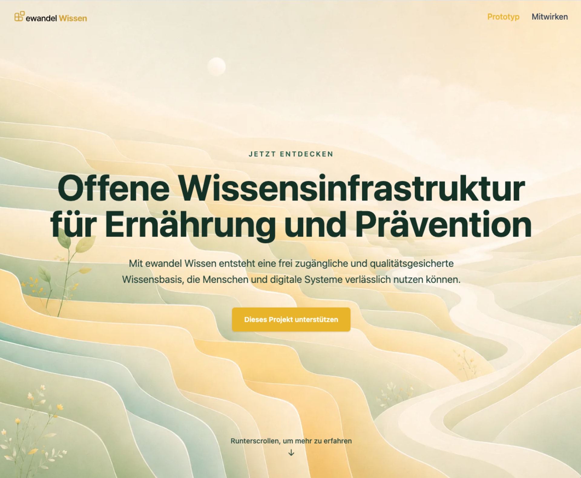ewandel Wissen – offene Wissensinfrastruktur für Ernährung und Prävention