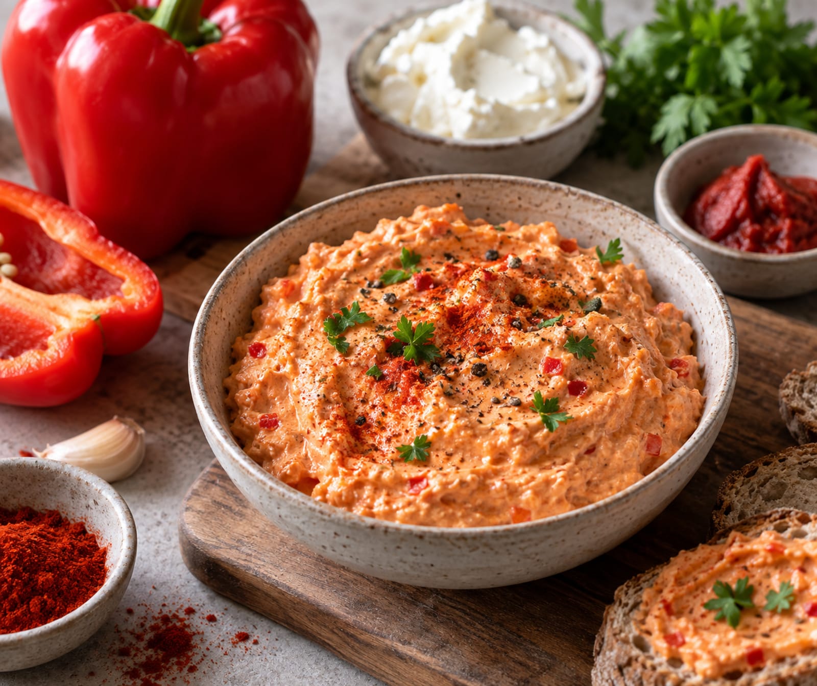 Paprika-Frischkäse-Aufstrich