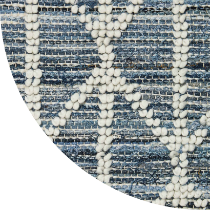 Close up shot of Odessa rug in Ocean