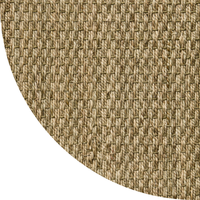 Close up shot of Posie rug in Flax