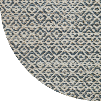 Close up shot of Rosie rug in Ocean