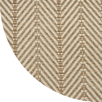 Close up shot of Willow rug in Linen