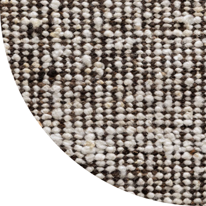 Close up shot of Amira rug in Espresso