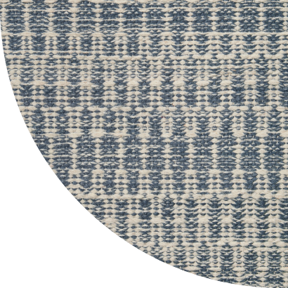 Close up shot of Ari rug in Indigo