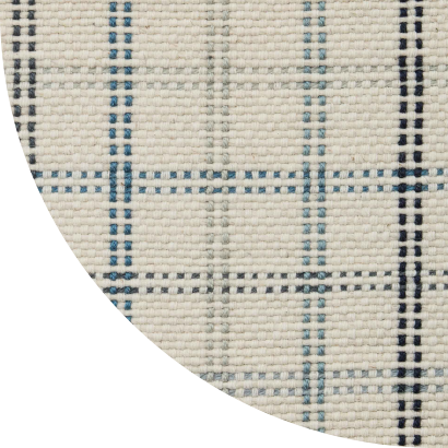Close up shot of Bennett rug in Navy