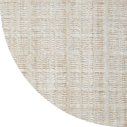 Close up shot of Bryne rug in Linen