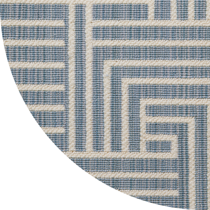 Close up shot of Evelyn rug in Ocean