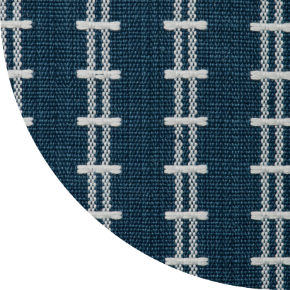 Close up shot of Jesse rug in Indigo