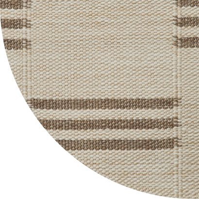 Close up shot of Luca rug in Linen