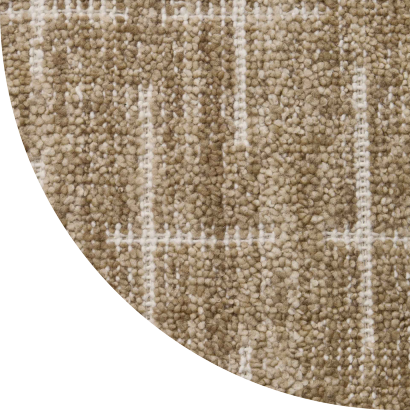 Close up shot of Oakes rug in Latte