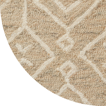 Close up shot of Tarot Canty rug in Sandstone