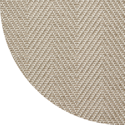 Close up shot of Virginia Mae rug in Warm Grey