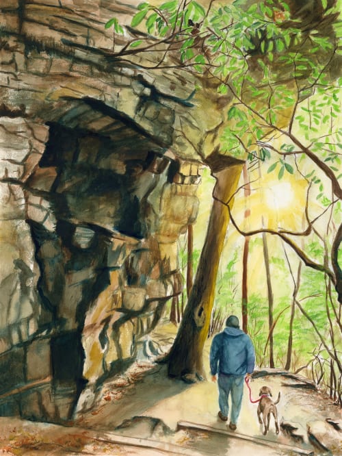 Shop Just Around the Bend, 18x24 in. - $400