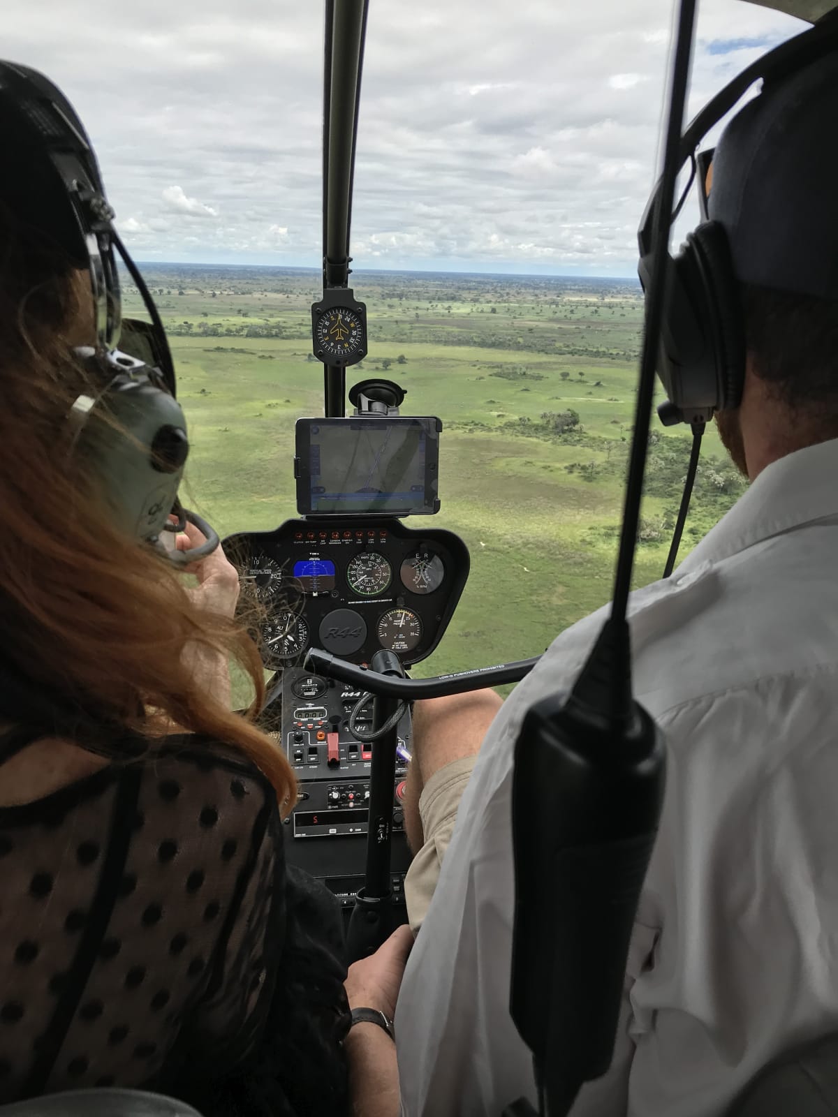 helicopter Botswana Okavango Delta Safari 