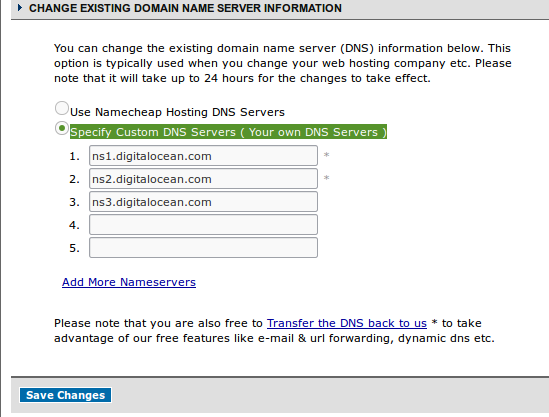 Cambiar DNS en NameCheap