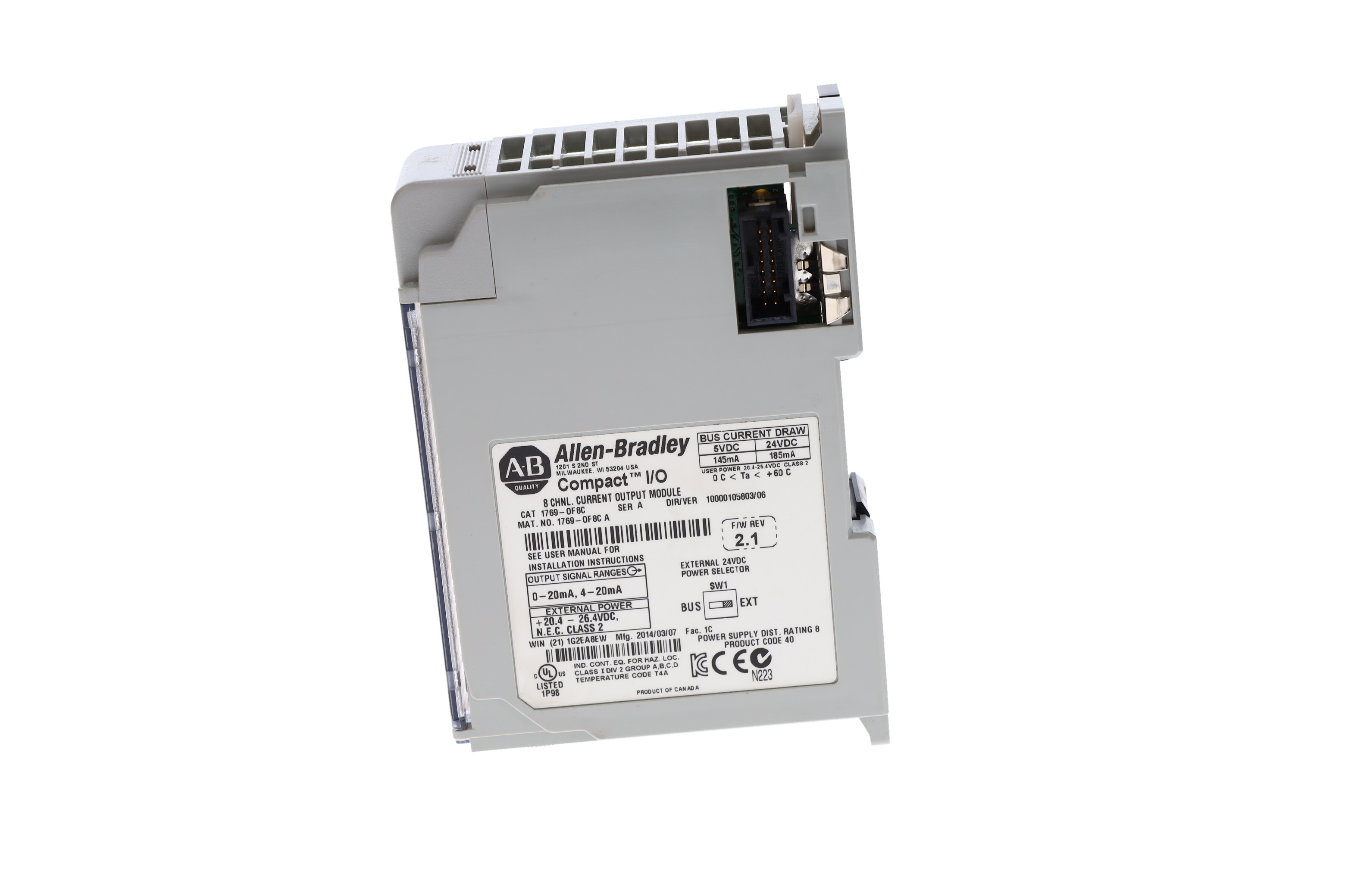 1769-OF8C VDC Logic I/O Module by ALLEN BRADLEY