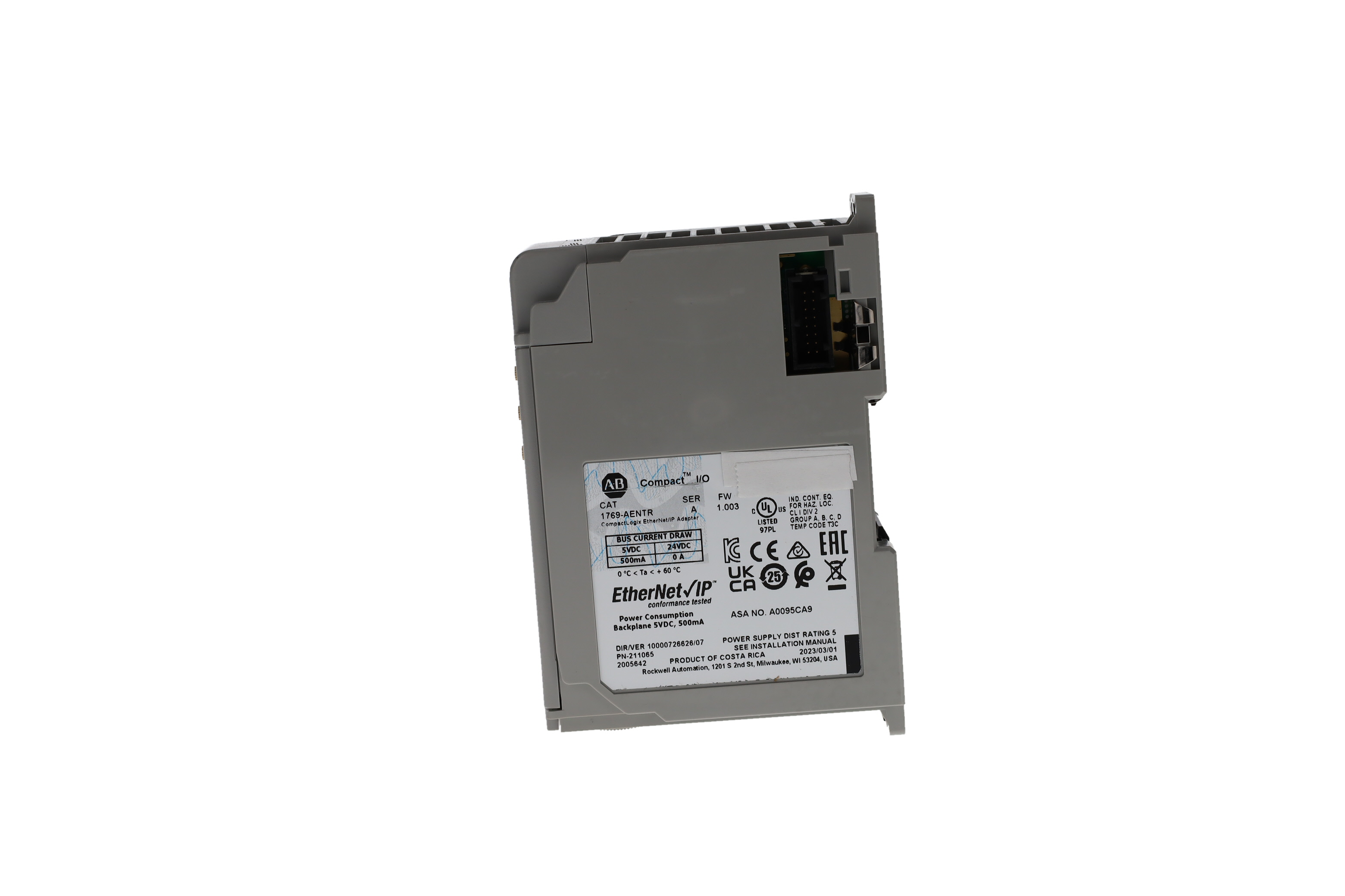 1769AENTR PLC Module/Rack by ALLEN BRADLEY