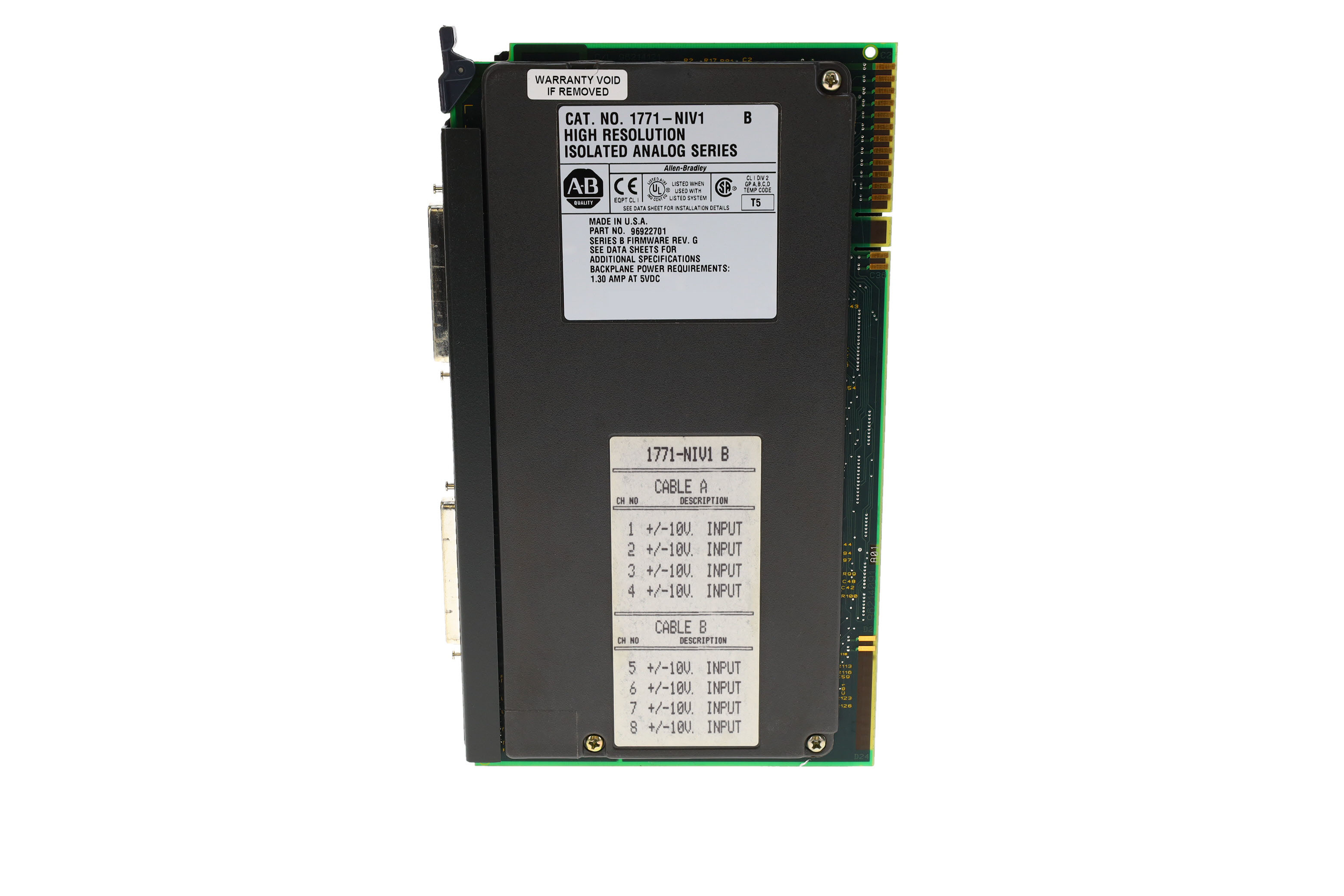 1771-NIV1 PLC Module/Rack by ALLEN BRADLEY