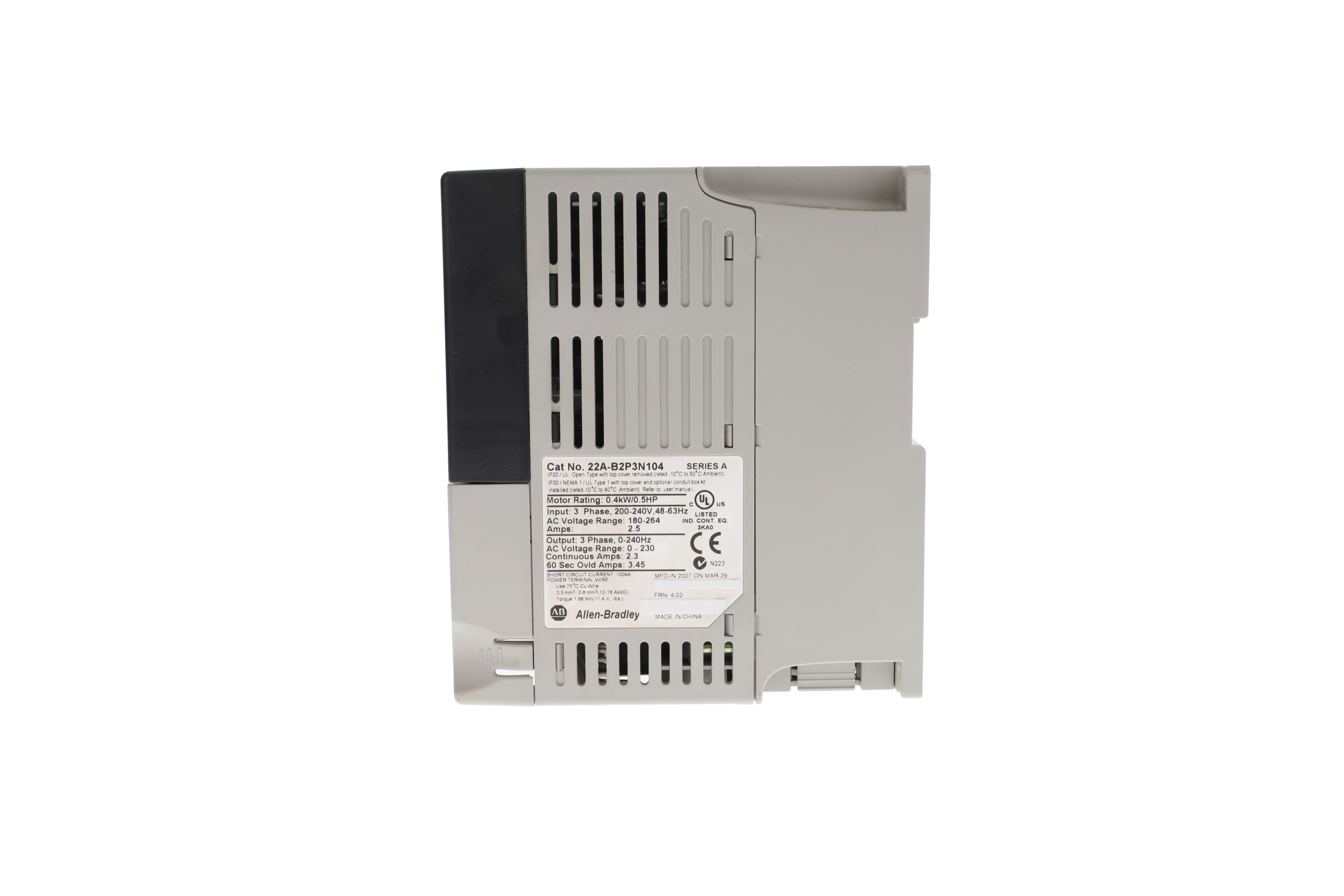 22A-B2P3N104 Drive by ALLEN BRADLEY