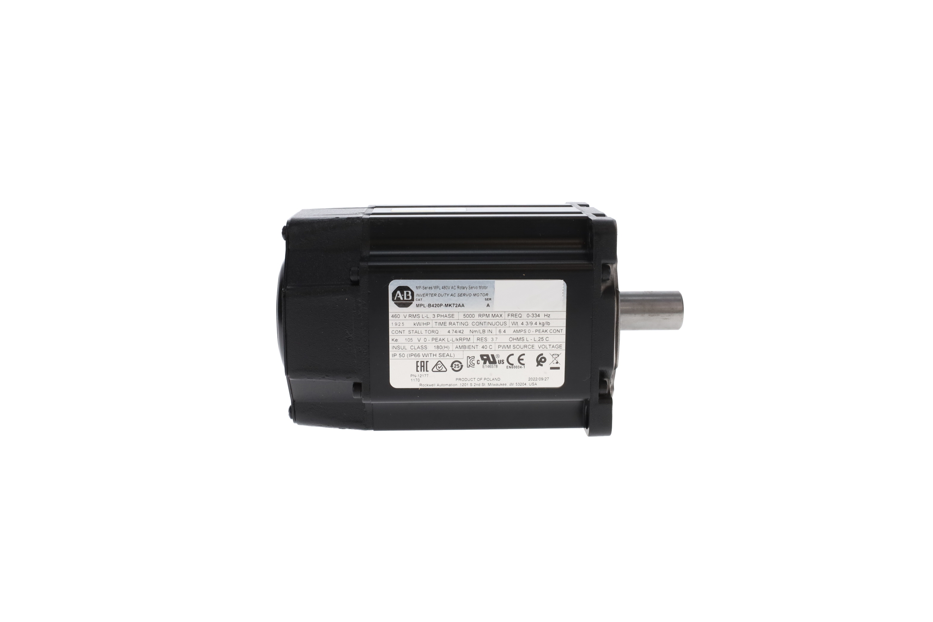 MPL-B420P-MK72AA par ALLEN BRADLEY