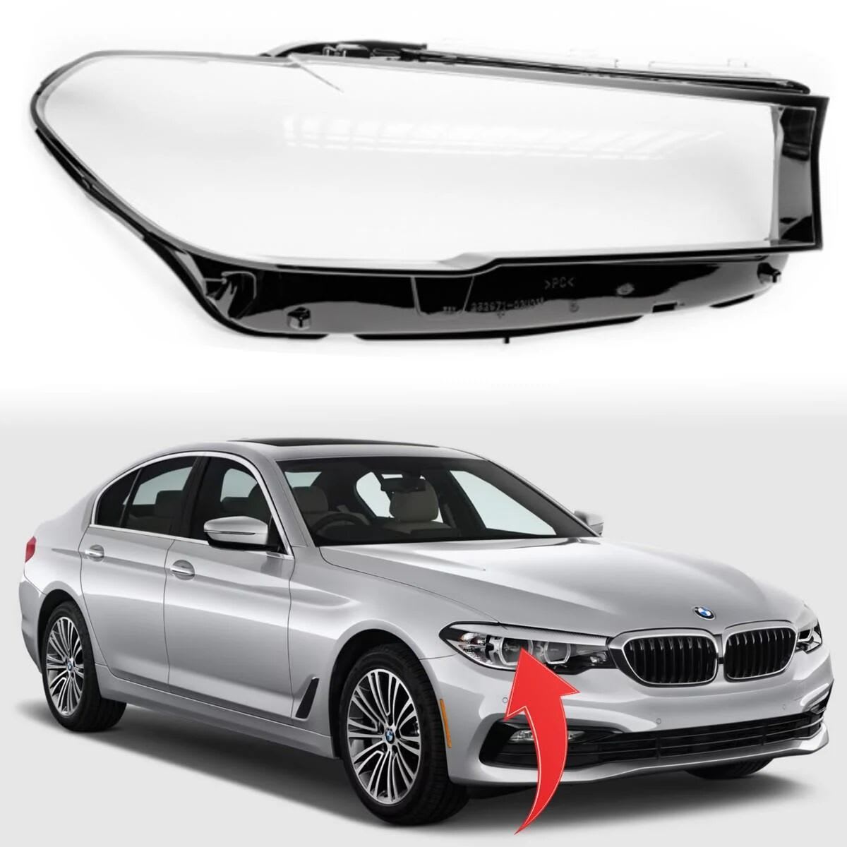 BMW 5 Serisi G30 2016-2018 Far Camı Sağ