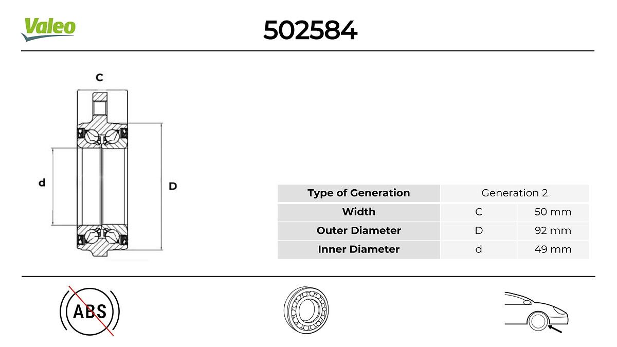 Mercedes C Series W204 Front Teker Bearing Kit