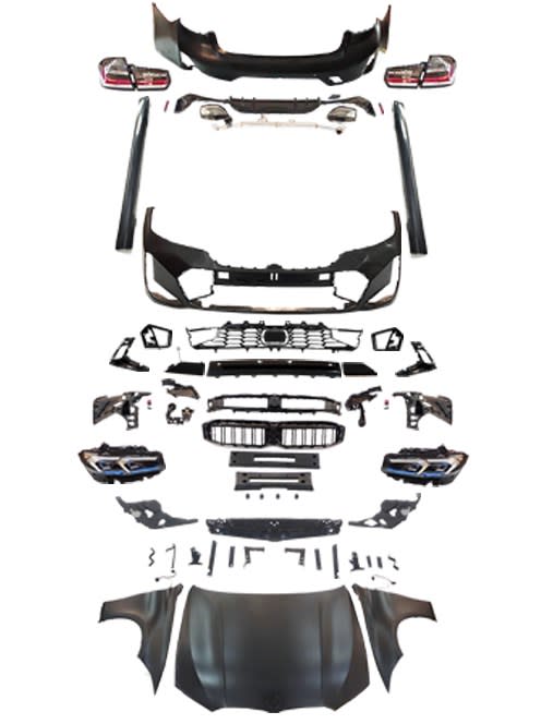 BMW 3 Serisi F30 2012-2018 Komple Gövde Kiti <O-O> Egz.Uçlu, Mrşp-li, Panj-lu, Kaput/Çamurluk, Far/Stop -M-Tech- 2012-18