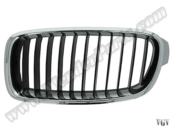 BMW 3 Series F30 2012-18 Grille Left Chrome Black